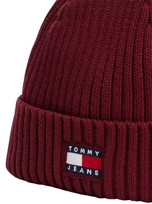 Cappello in maglia di cotone bordeaux Tommy Jeans | AM0AM13669XIU
